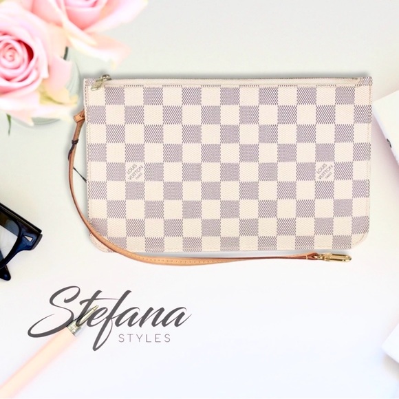Louis Vuitton Damier Azur MM Pouchette / Clutch - Picture 1 of 13